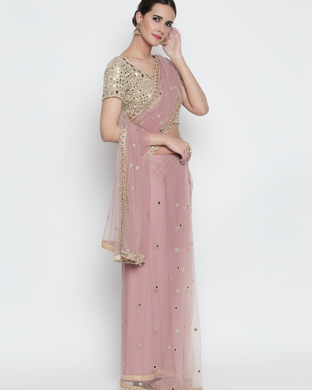 Lilac Net Saree - Fashion Brand & Designer Priti Sahni 5