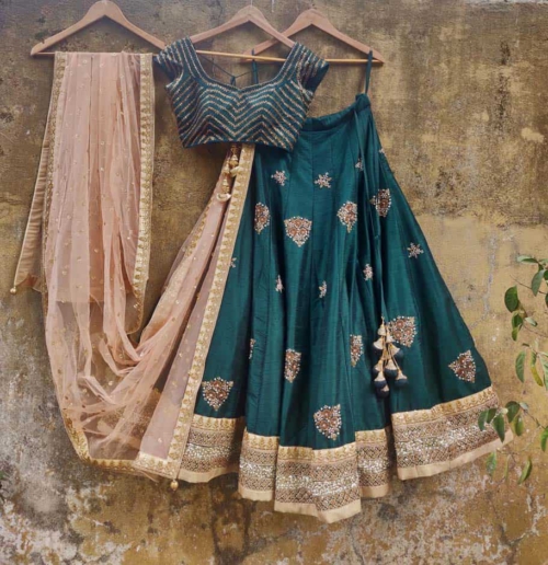 Green Bridal Lehenga Set Black Friday 2023