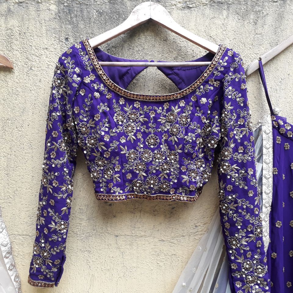 Purple Zardozi Work Lehenga - Fashion Brand & Designer Priti Sahni 2