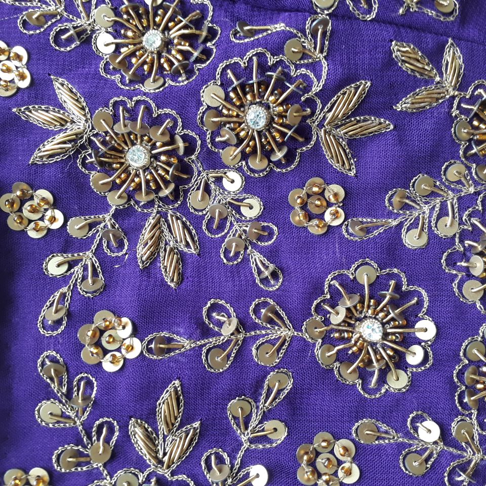 Purple Zardozi Work Lehenga Bridal Couture 3