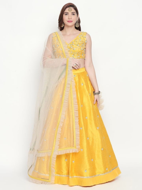 Yellow Ivory Lehenga Aaftab