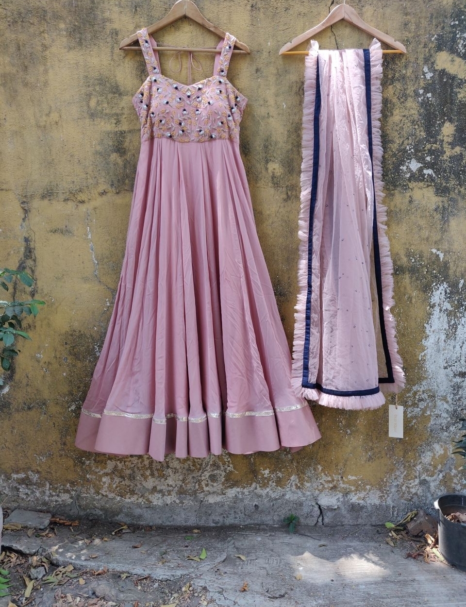Nude Pink Anarkali - Fashion Brand & Designer Priti Sahni