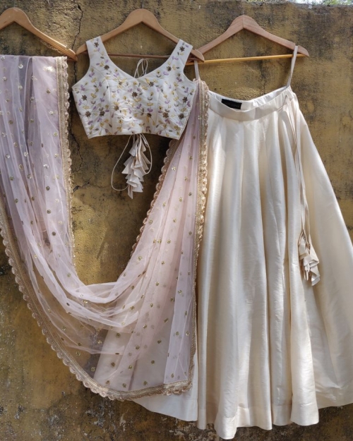 Ivory and Pink Lehenga - Fashion Brand & Designer Priti Sahni