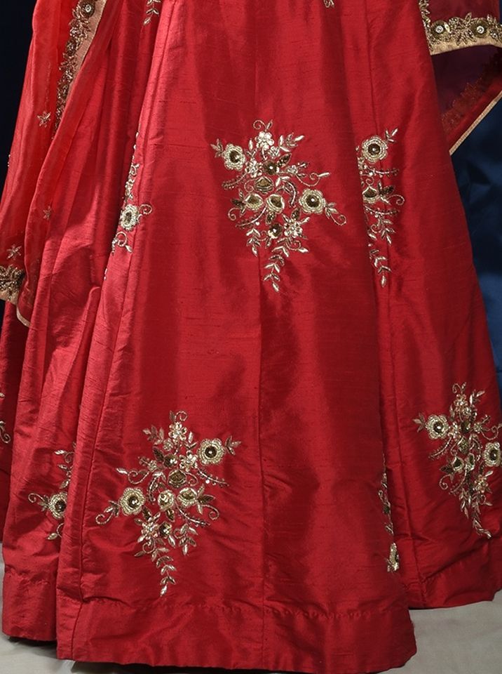 Red Bridal Lehenga Set - Fashion Brand & Designer Priti Sahni 5