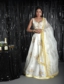 Ivory Pure Silk Organza Lehenga Lehengas