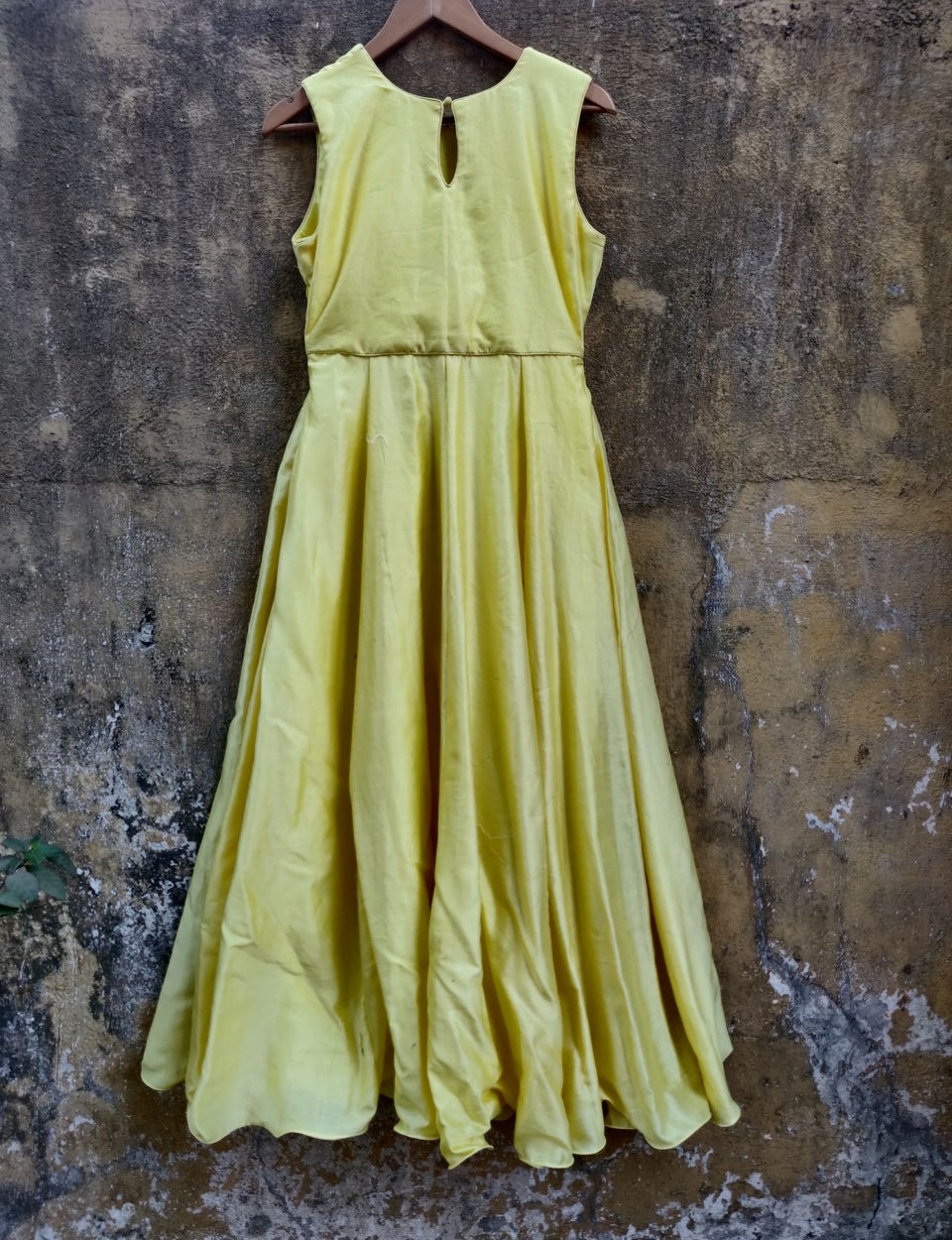 Lemon Anarkali with Hand Painted Dupatta - Fashion Brand & Designer Priti Sahni 5