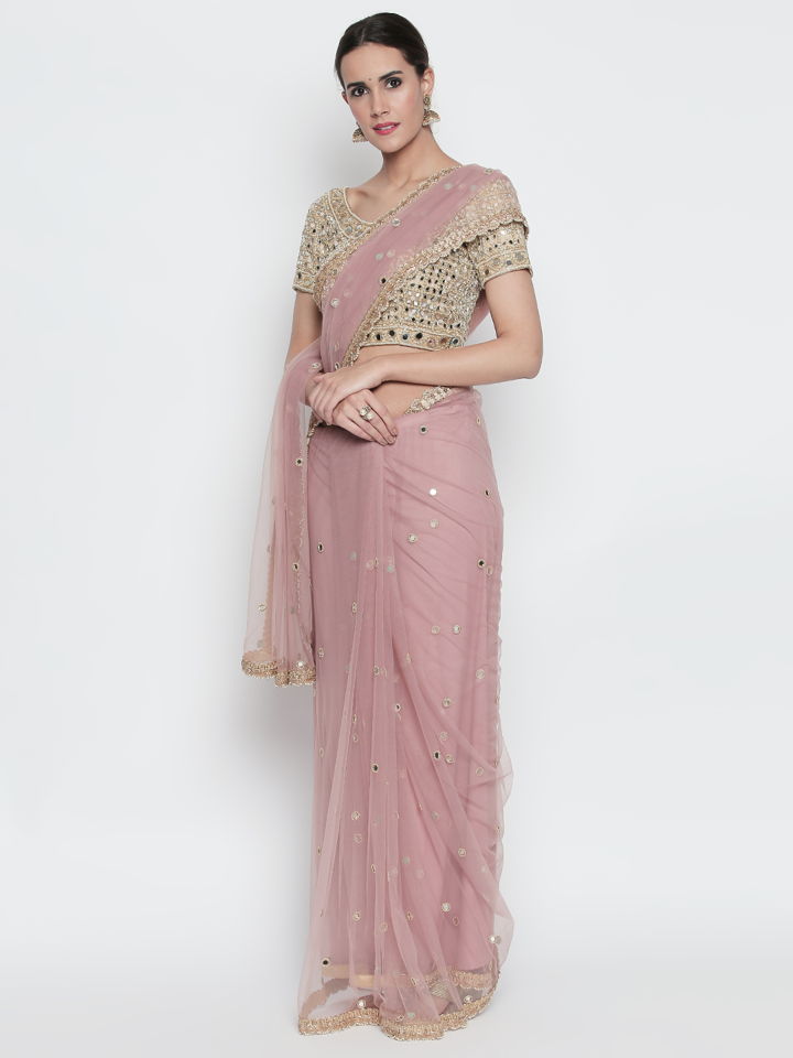 Lilac Net Saree - Fashion Brand & Designer Priti Sahni 2