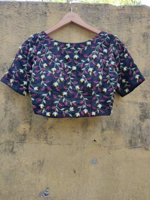 Black Potliwork Blouse Blouses