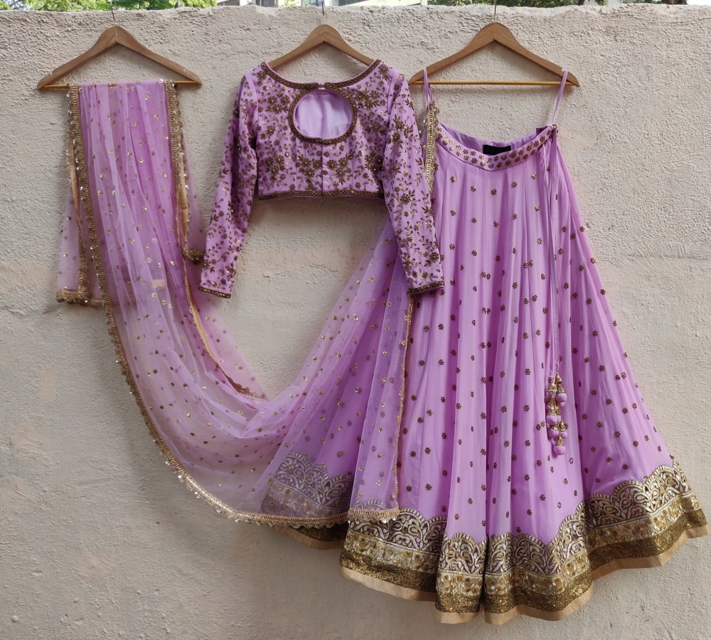 Lavender Sharmily Lehenga Set - Fashion Brand & Designer Priti Sahni 4