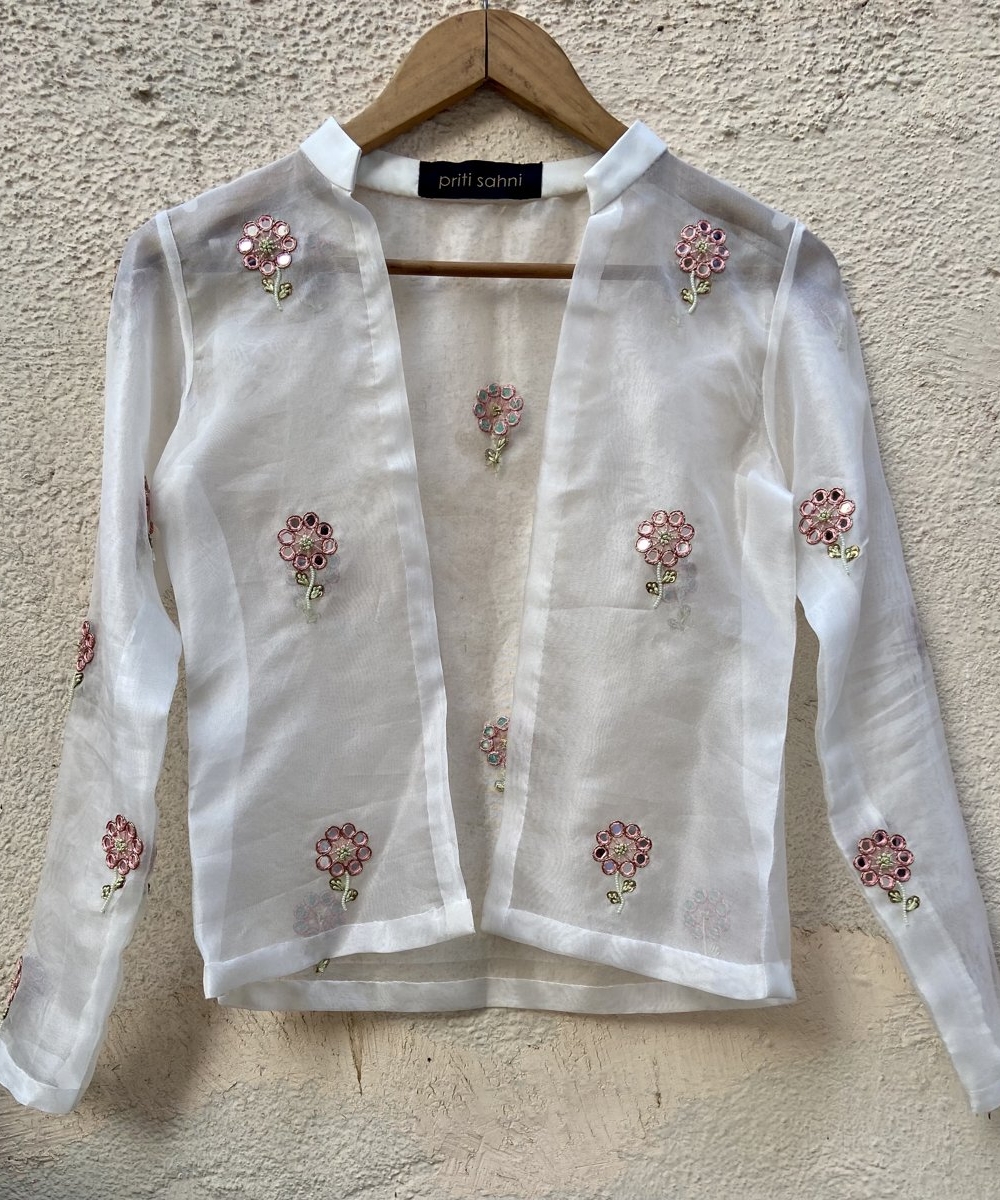 Lucknowi Thread Work Inspired Lehenga Set with Jacket - Fashion Brand & Designer Priti Sahni 3