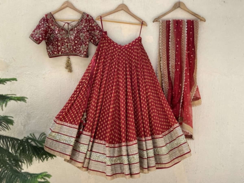 Red Bridal Sharmily Lehenga Set Bridal Couture