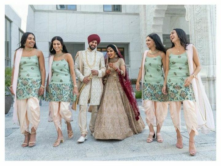 Bridesmaids Lehengas and Sarees by Top Indian Fashion Brand and Designer Priti Sahni