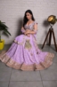 Lavender Monochrome Lehenga Set Lehengas