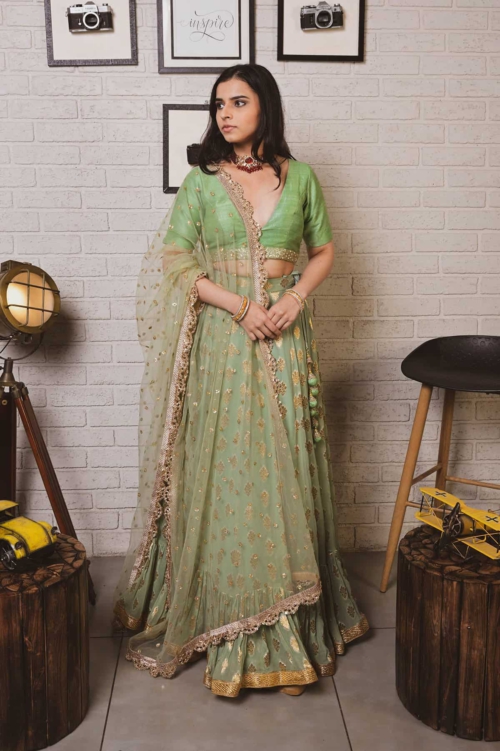 Fern Green Lehenga Set Lehengas