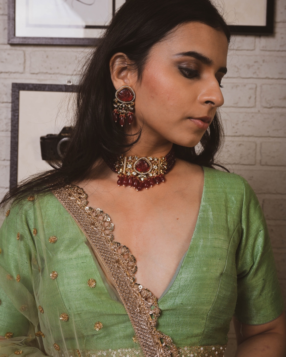 Fern Green Lehenga Set - Fashion Brand & Designer Priti Sahni 6
