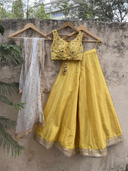 Yellow KNV Palazzo Set Indo-Western