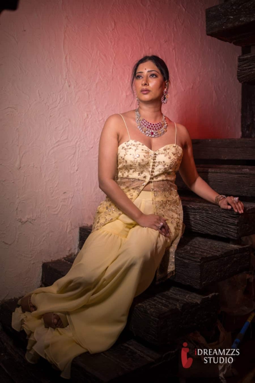 Lime Yellow Organza Slit Kurta and Gharara Set Anarkali And Suits