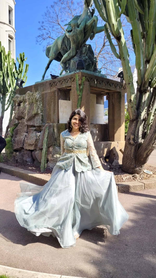 Dust Green Peplum Top and Palazzo Set Palazzo Set