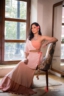 Peach Layered Shaded Lehenga Set Sharmily