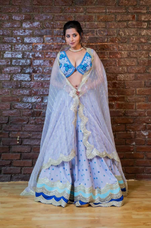 Periwinkle Sharmily Lehenga Set Sharmily