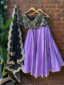 Black and Lavender Lehenga Set Lehengas