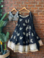 Black Lehenga Set With Mirror Work Blouse Lehengas