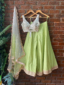 Lime Green and Ivory Palazzo Set btco13jun24