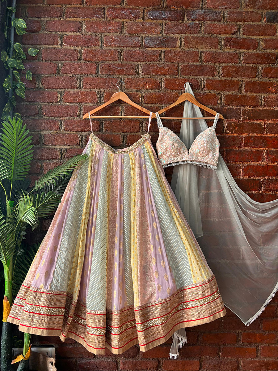 Multipanel and Multicolour Lehenga Set End of Season Sale