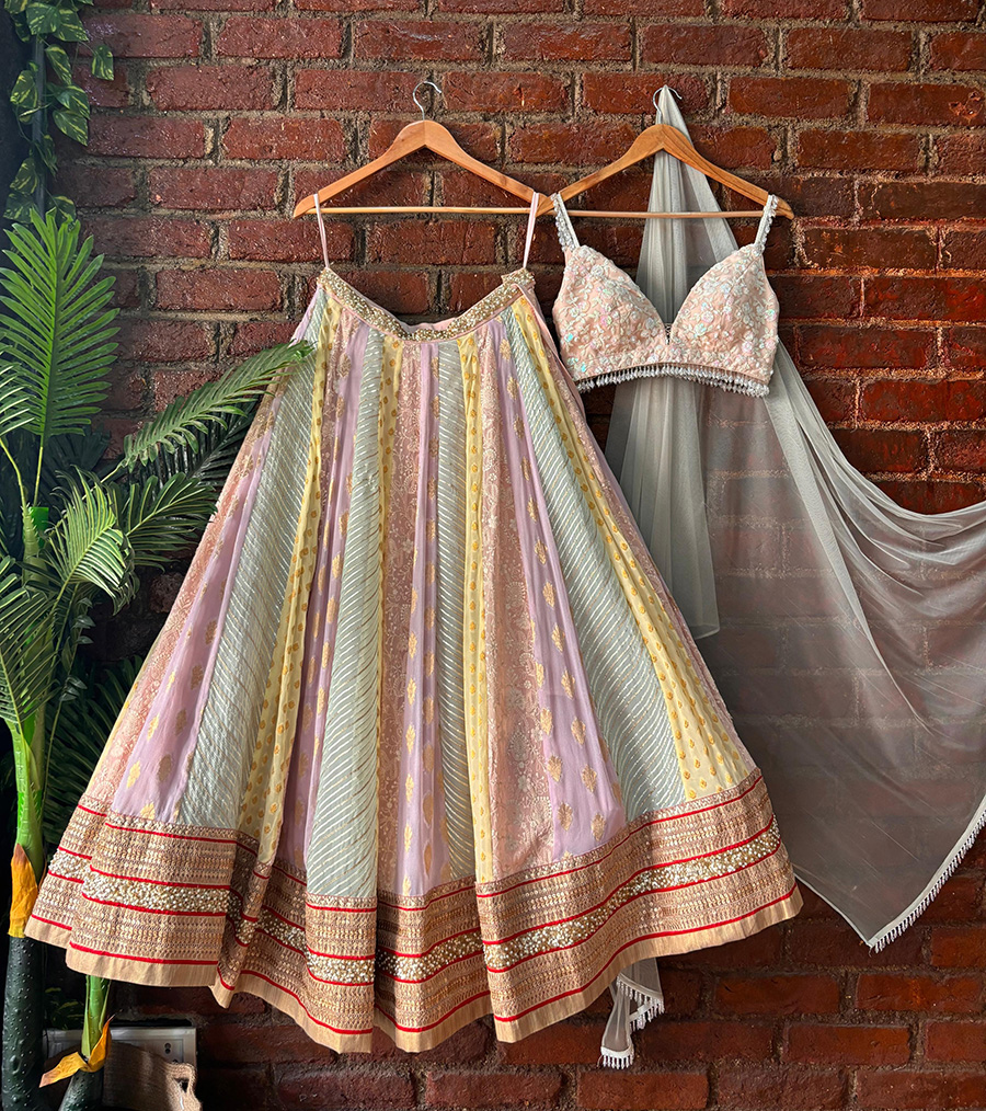 Multipanel and Multicolour Lehenga Set End of Season Sale