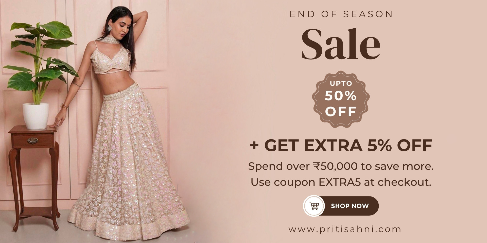 End of Season Sale on Lehengas - Priti Sahni Designs - Upto 50 Percent Off - June 2025
