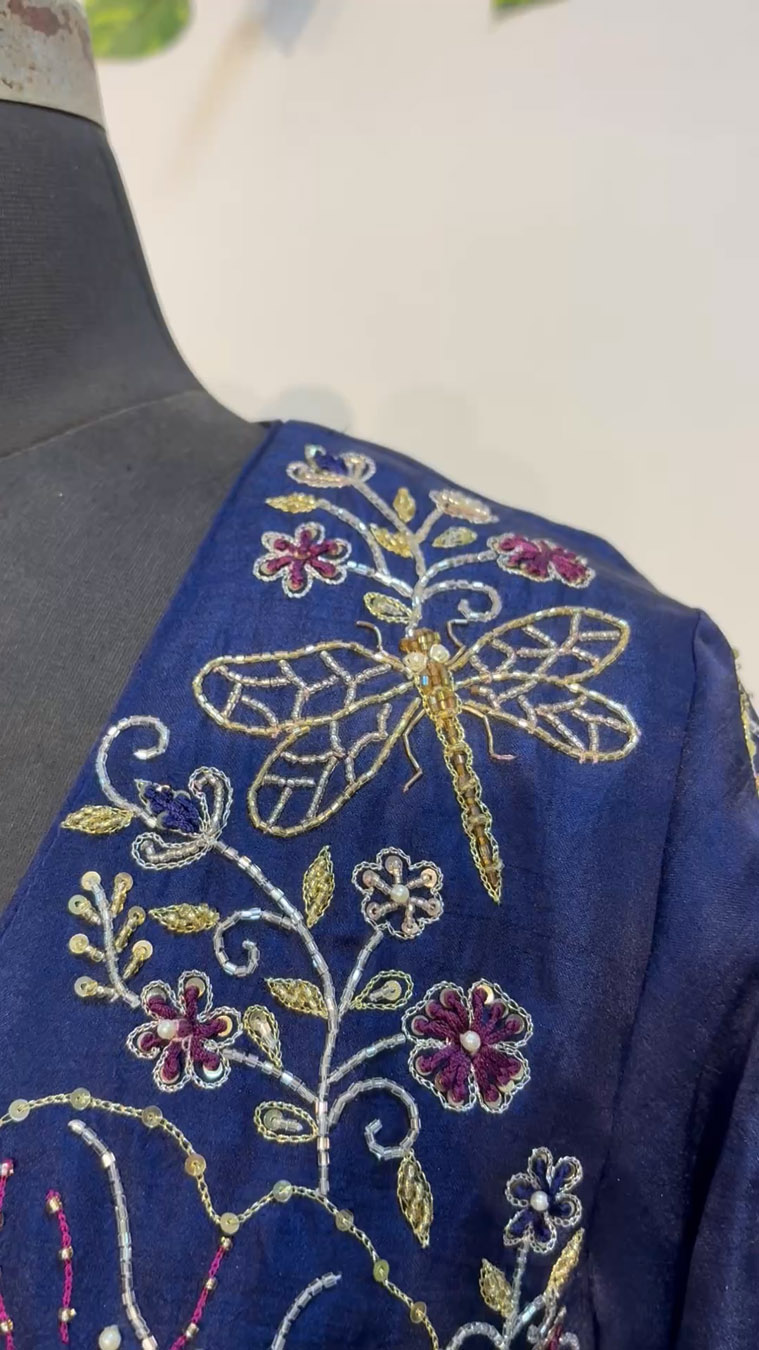 Indigo Blue and Aubergine Jacket and Dress Bridal Couture 6 Indigo Blue and Aubergine Jacket and Dress Bridal Couture 6