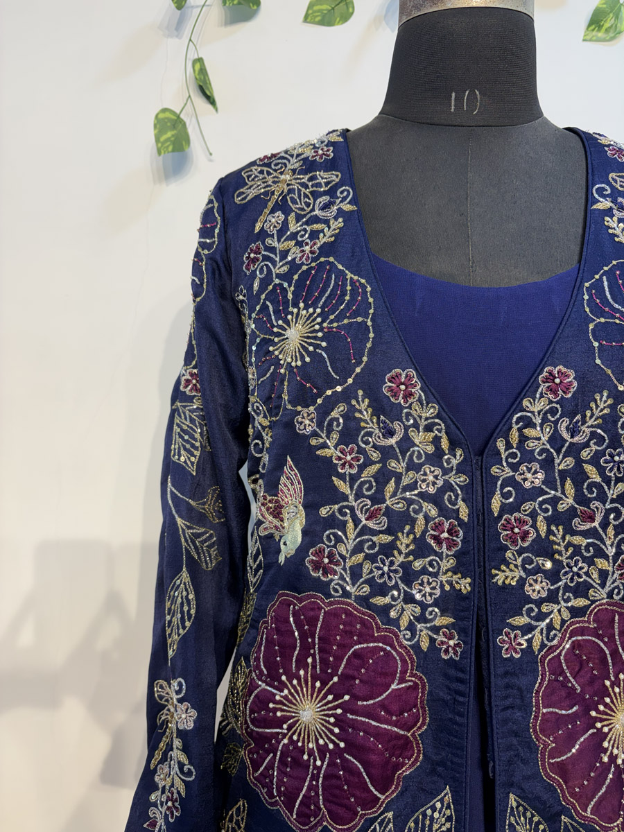 Indigo Blue and Aubergine Jacket and Dress Bridal Couture 5 Indigo Blue and Aubergine Jacket and Dress Bridal Couture 5