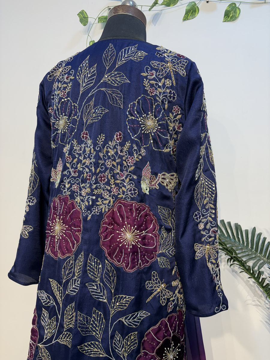 Indigo Blue and Aubergine Jacket and Dress Bridal Couture 3 Indigo Blue and Aubergine Jacket and Dress Bridal Couture 3