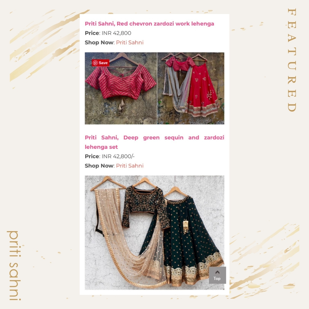 Featured in Media - Priti Sahni Designs - 2